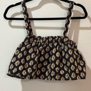Zara black crop top size S